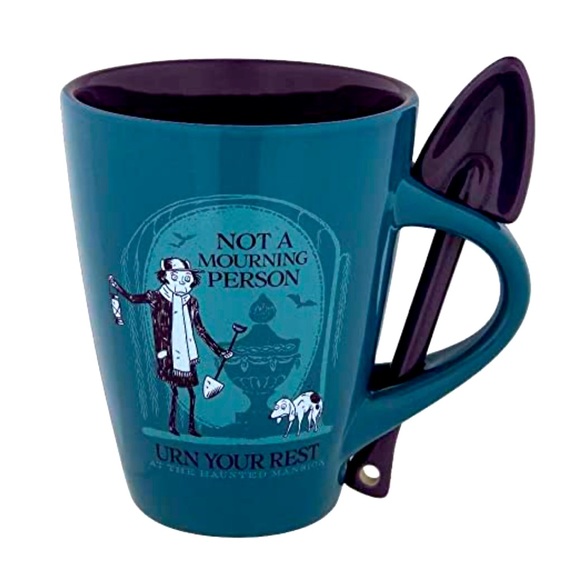 Disney Parks- Haunted Mansion Gravedigger Mug and Spoon Set - Picture 1 of 3